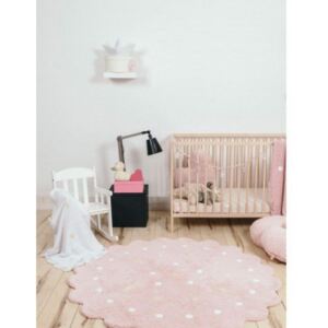 Lorena Canals guľatý pratelný detský koberec Cookie ružový