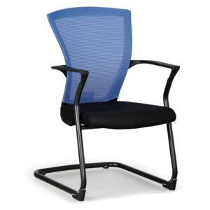 Konferenčná stolička Bret, čierna/modrá