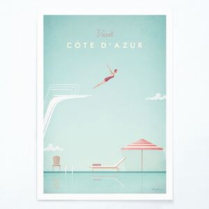 Plagát Travelposter Côte d'Azur, A2