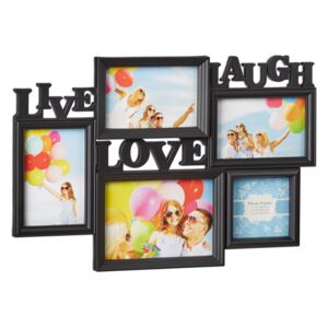 Čierny fotorámik Live-Laugh-Love, 46x32cm RD9999