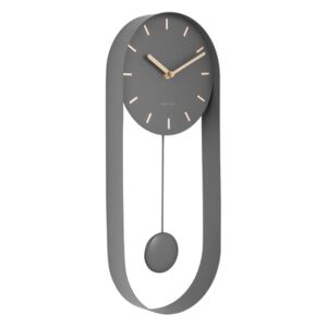 Dizajnové kyvadlové nástenné hodiny 5822GY Karlsson 50cm