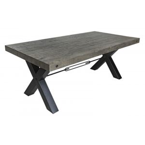 Jedálenský stôl Thor 200cm z píniového dreva - sivá