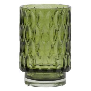Zelený sklenený svietnik Grace - Ø 9 * 13 cm