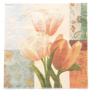 Papierové obrúsky tulipány - 33 * 33 cm (20)