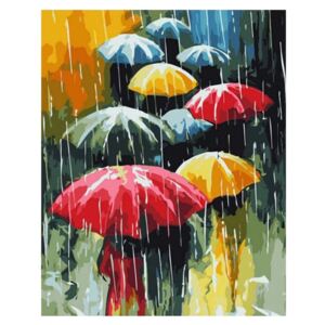 Maľovanie podľa čísiel "Dážď" 40x50 cm