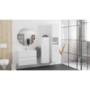 MEBLINE Kúpeľňový nábytok LIPSY biely lesk