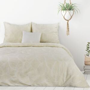 Béžové posteľné obliečky IDA z vysoko kvalitnej bavlny 140x200 cm, 70x80 cm