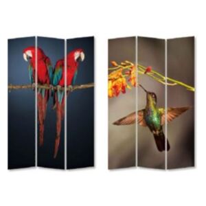KARE DESIGN Paravan Twin Parrot vs Cute Colibri 180 × 120 cm