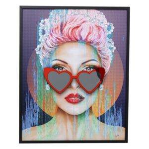 KARE DESIGN Zarámovaný obraz Heart Glasses 80 × 100 cm