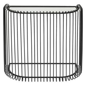 KARE DESIGN Konzolový stolík Wire – čierna, 80 × 80 cm