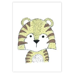 Paradoo Detský plagát Tiger (gramáž 350g/m²) Veľkosť: 21 cm x 30 cm
