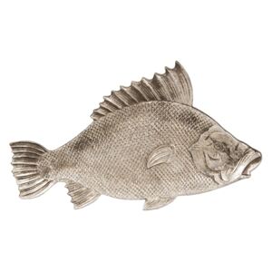 Strieborná dekoračné miska v tvare ryby - 10 * 2 * 32 cm
