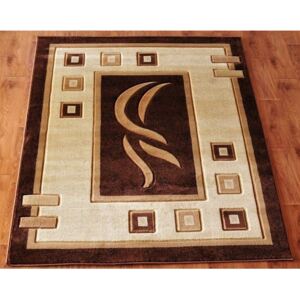 Originálny koberec s malými štvorcami v hnedej farbe Hnedá Šírka: 80 cm | Dĺžka: 150 cm