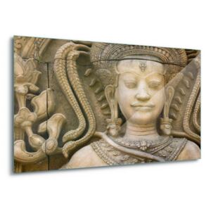 Sklenený obraz - Buddha Carving 4 x 30x80 cm