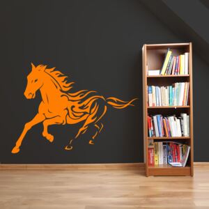 GLIX Kôň - nálepka na stenu Oranžová 80 x 58 cm
