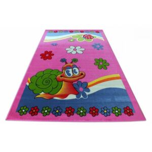 Detský koberec Slimáčik ružový, Velikosti 200x300cm
