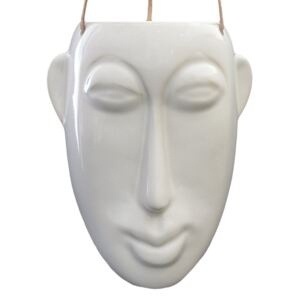 PRESENT TIME Sada 3 ks – Biely závesný kvetináč Mask Long