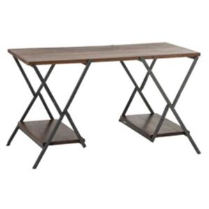 Stôl drevený kovový s poličkami BOTANIC CHIC