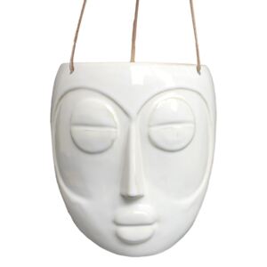 PRESENT TIME Sada 3 ks – Biely závesný kvetináč Mask