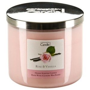 Aromatická sviečka s vôňou ruže a vanilky Copenhagen Candles, doba horenia 50 hodín