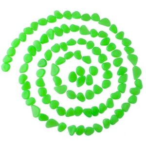 ISO Svietiace dekoratívne kamene 100 ks - zelené, 8766