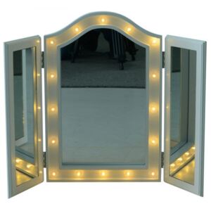 Goleto Rozkladacie zrkadlo na stôl s LED osvetlením | biele