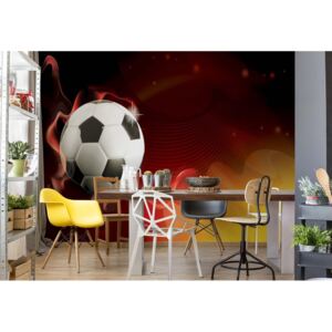 Fototapeta - 3D Football Red And Yellow Vliesová tapeta - 208x146 cm