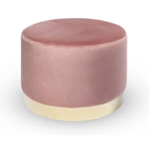 Ružový zamatový puf RGE Bling, ⌀ 50 cm