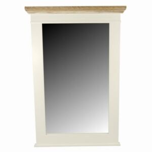 Drevené zrkadlo "Provance style" (81,5x55,5cm) - biele MSB1008 - vidiecky štýl