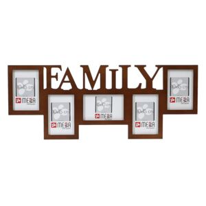 Fotorám "Family" na 5 fotiek (10x15) - hnedý MSW1028BR - moderný štýl