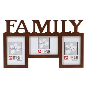 Fotorám "Family" na 3 fotky (10x15) - hnedý MSW1034BR (39x23,5cm) - moderný štýl
