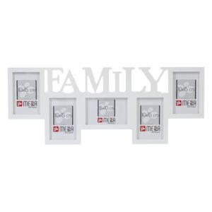 Fotorám "Family" na 5 fotiek (10x15) - biely MSW1028W - moderný štýl