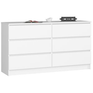 Komoda K140 6 zásuviek Biela