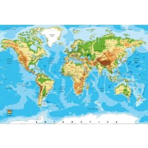 Fototapeta - Mapa světa 2 + zadarmo lepidlo - 375x250