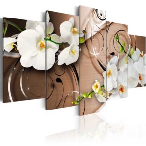 Obraz na plátne - Ivory orchids 100x50 cm