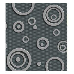 Fototapeta - 3D kovové kruhy + zadarmo lepidlo - 225x250