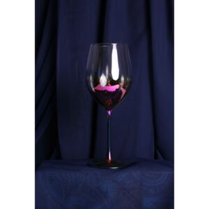 Pohár - Biele víno - s dúhovým motívom 500ml (p. 7cm, v. 23cm) - moderný štýl