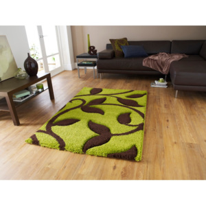 Zeleno-hnedý koberec Think Rugs Fashion, 120 × 170 cm