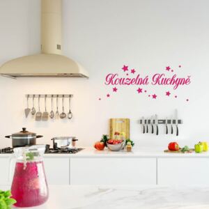 GLIX Kúzelná kuchyne - nálepka na stenu Růžová 50 x 20 cm