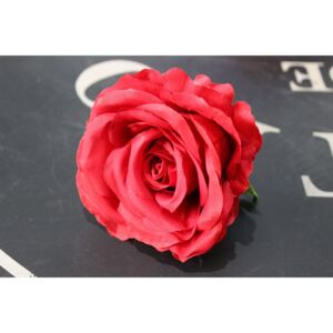 Červené umelé hlavy ruží 12ks 10cm