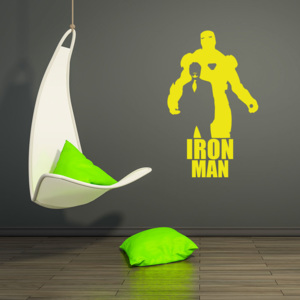GLIX Avengers Iron Man - samolepka na stenu Žltá 60x35 cm
