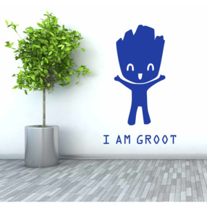 GLIX Groot 3 - samolepka na stenu Modrá 50x30 cm