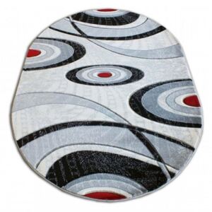 Kusový koberec Basil sivý ovál, Velikosti 160x220cm