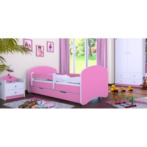 MAXMAX Detská posteľ so zásuvkou 160x80 cm - RUŽOVÁ