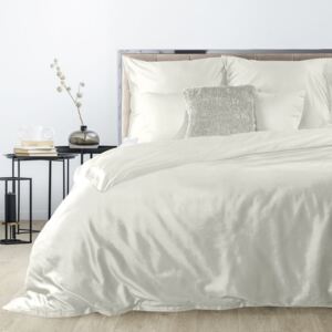 Krémové posteľné obliečky DINA z vysoko kvalitného bavlneného saténu 140x200 cm, 70x80 cm