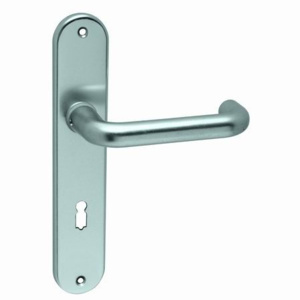 Dverové kovanie MP Coslan (F9) - BB kľučka-kľučka otvor pre obyčajný kľúč/F9 (hliník nerez)