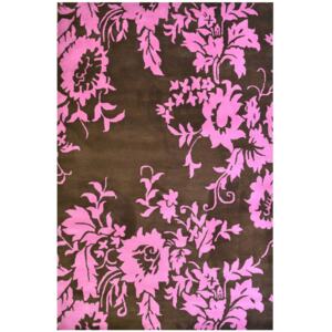 KUDOS Textiles Pvt. Ltd. ručne vyrobený kusový koberec Pink Flower - 160x230 cm