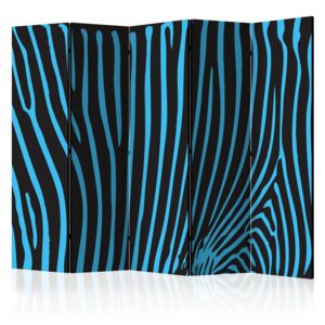 Paraván - Zebra pattern (turquoise) [Room Dividers] 225x172