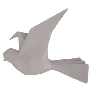 PRESENT TIME Sada 2 ks – Malý nástenný vešiak Origami Bird – šedá 19 × 3,5 × 15,7 cm