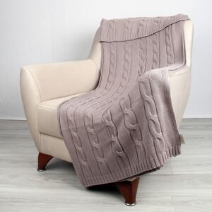 Béžová bavlnená deka Homemania Couture, 170 × 130 cm